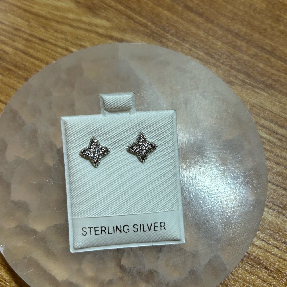 Sterling silver cz earrings
